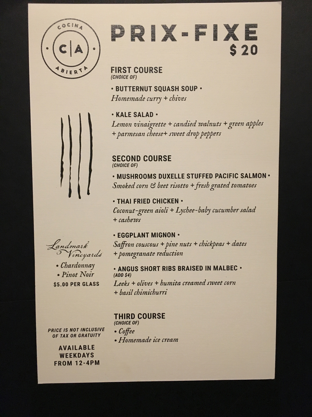 Cocina Ab menu Pfix ret