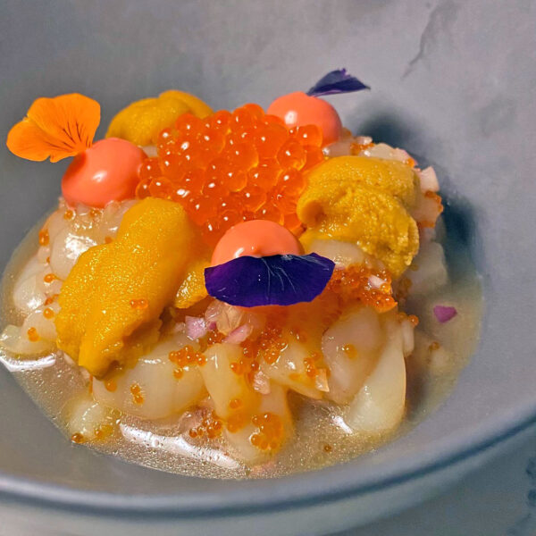 Leku carpaccio de vieiras ret